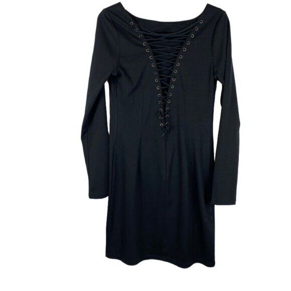 BB Dakota black lace up dress - Picture 5 of 8